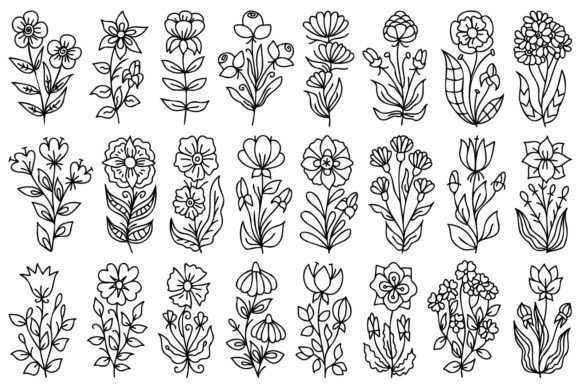 Download Hand Drawn Flowers - Draw Collection
