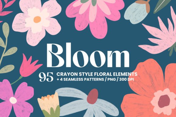 Download Bloom - Crayon Pencil Hand Drawn Flowers - Draw Collection