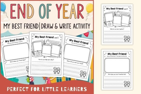 Download End of Year Best Friend Draw and Write - Draw Collection