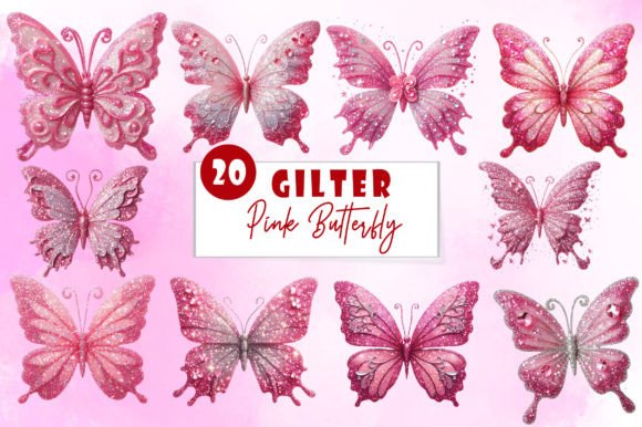 Download Gilter Pink Butterfly Clipart Bundle - Premium Resources